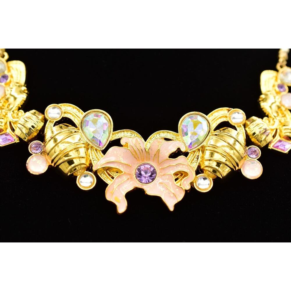 Disney Store London Necklace Princess Rapunzel Tangled Blue Gold Costume Bin3B